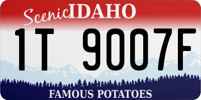 ID license plate 1T9007F