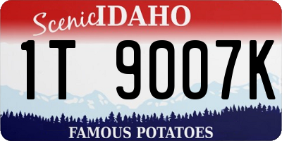 ID license plate 1T9007K