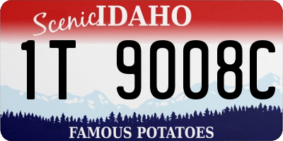 ID license plate 1T9008C