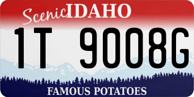 ID license plate 1T9008G