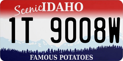 ID license plate 1T9008W