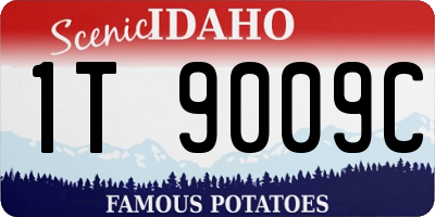 ID license plate 1T9009C