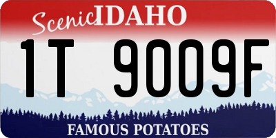 ID license plate 1T9009F
