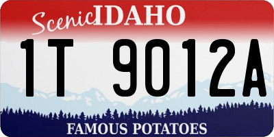 ID license plate 1T9012A