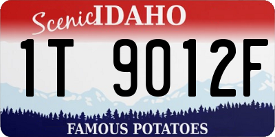 ID license plate 1T9012F