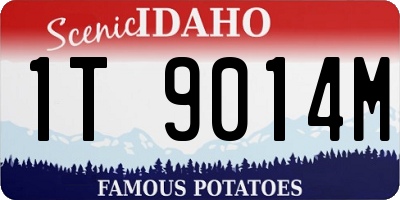 ID license plate 1T9014M