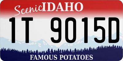 ID license plate 1T9015D