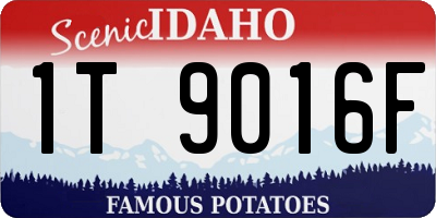 ID license plate 1T9016F