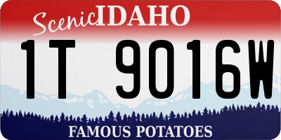 ID license plate 1T9016W