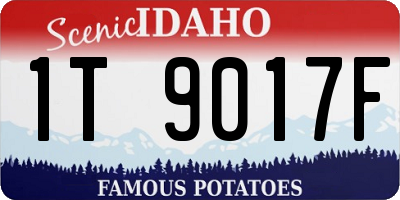 ID license plate 1T9017F