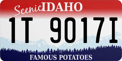 ID license plate 1T9017I