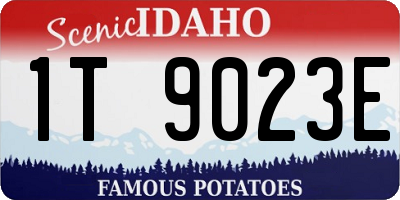 ID license plate 1T9023E