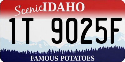 ID license plate 1T9025F