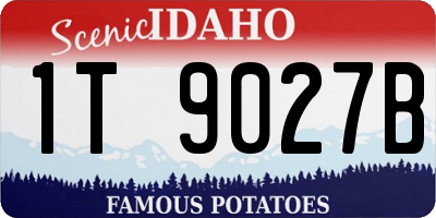 ID license plate 1T9027B