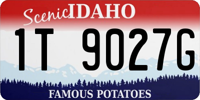 ID license plate 1T9027G