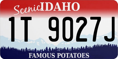 ID license plate 1T9027J