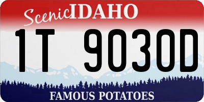 ID license plate 1T9030D