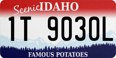 ID license plate 1T9030L