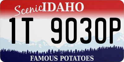 ID license plate 1T9030P