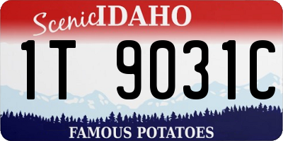 ID license plate 1T9031C