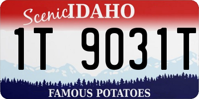 ID license plate 1T9031T