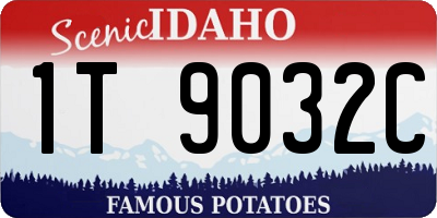 ID license plate 1T9032C