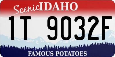 ID license plate 1T9032F