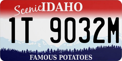 ID license plate 1T9032M