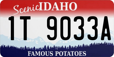ID license plate 1T9033A