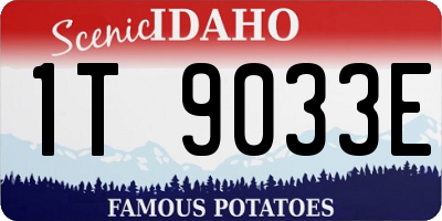 ID license plate 1T9033E