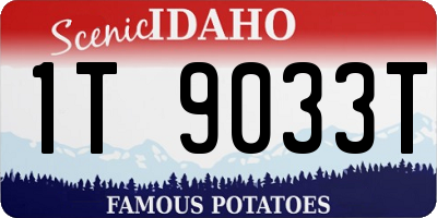 ID license plate 1T9033T