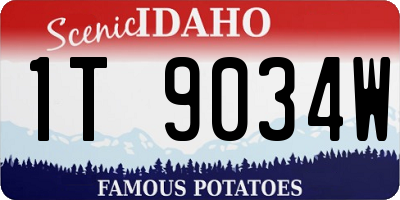 ID license plate 1T9034W