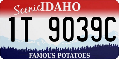 ID license plate 1T9039C