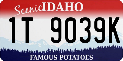 ID license plate 1T9039K