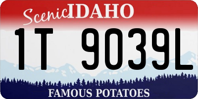ID license plate 1T9039L