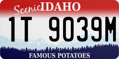 ID license plate 1T9039M