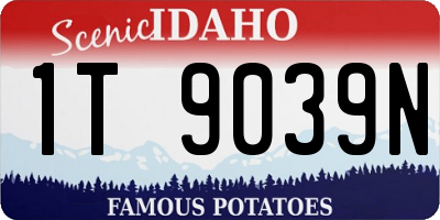ID license plate 1T9039N