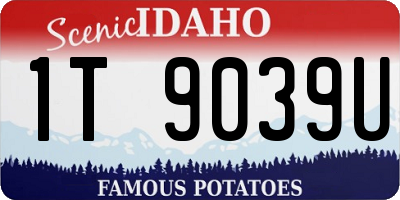 ID license plate 1T9039U