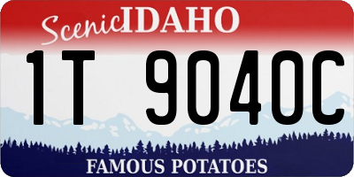 ID license plate 1T9040C