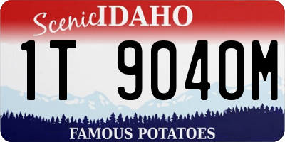 ID license plate 1T9040M