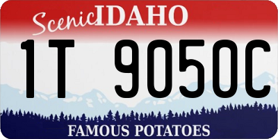 ID license plate 1T9050C