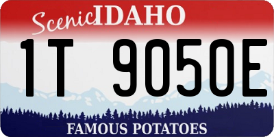 ID license plate 1T9050E