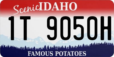 ID license plate 1T9050H