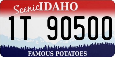 ID license plate 1T9050O