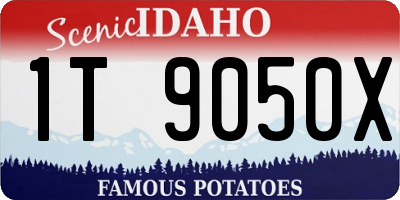 ID license plate 1T9050X