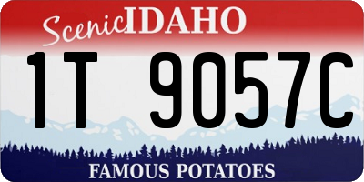 ID license plate 1T9057C
