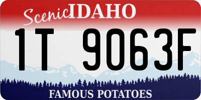 ID license plate 1T9063F