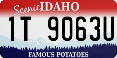 ID license plate 1T9063U