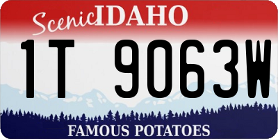 ID license plate 1T9063W