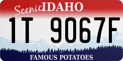 ID license plate 1T9067F